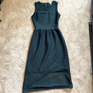 Forest green double layer dress